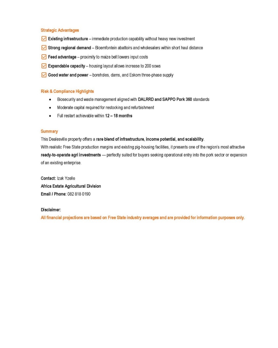 Commercial Property for Sale in Dealesville Free State